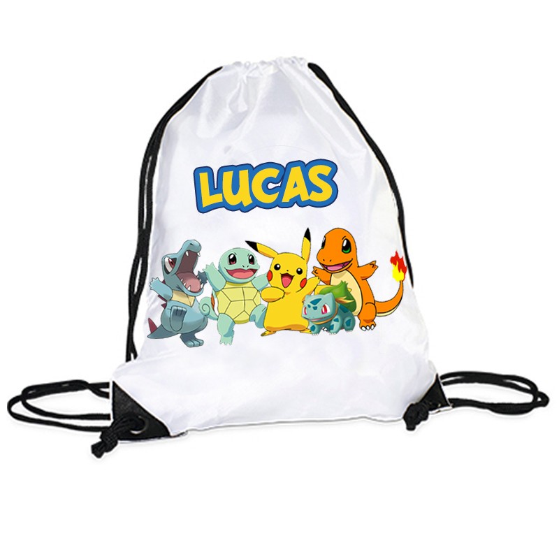 Sac à Dos Cordelette Personnalisé Pokémon - Sac Cordon