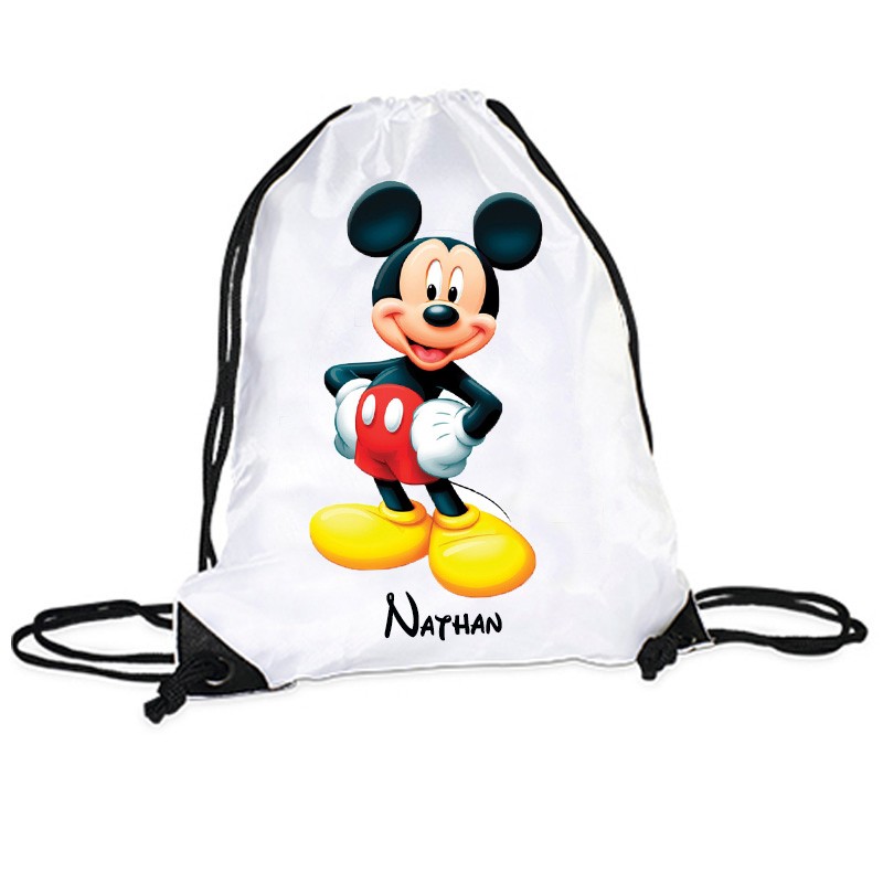 Sac Dos Cordelette Mickey Sac Cordon Personnalis Mickey