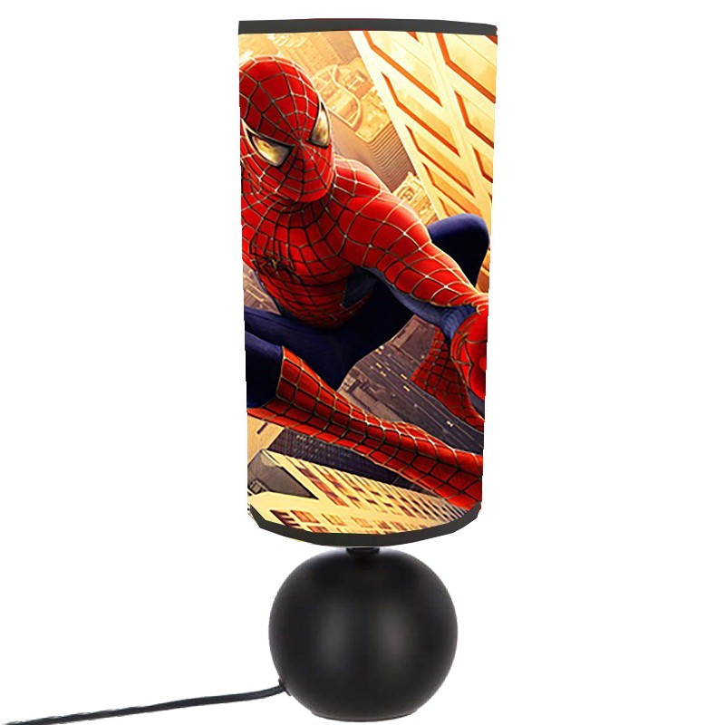 Lampe Spiderman Personnalisée - Lampe de Chevet Tissu Spiderman