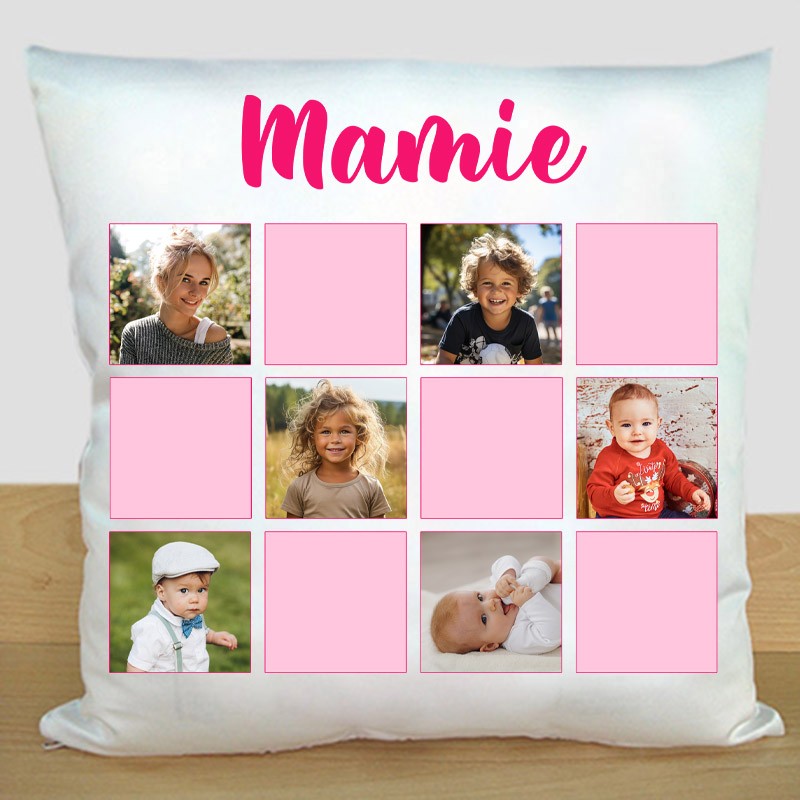 Coussin fête des grands mères personnalisé