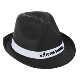 chapeau noir personnalisé