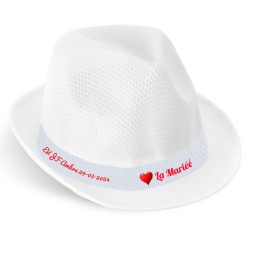 chapeau blanc evjf personnalisé