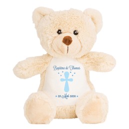 Peluche ours baptême
