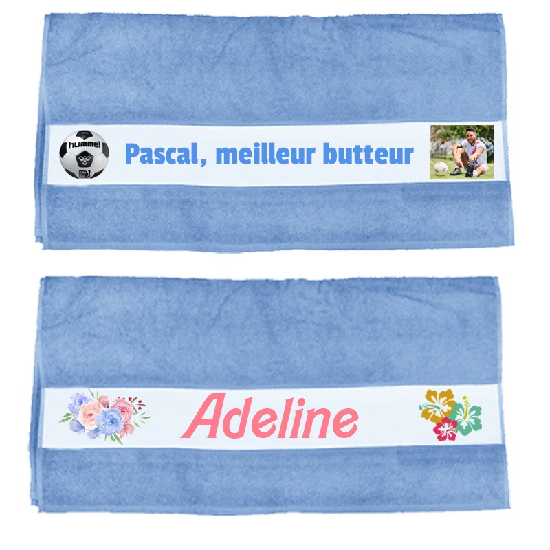 Serviette de toilette personnalisée