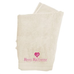serviette maîtresse brodée