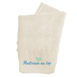 serviette maîtresse brodée