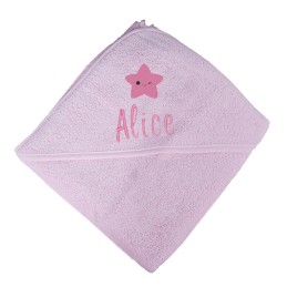 Cape de bain bébé brodée