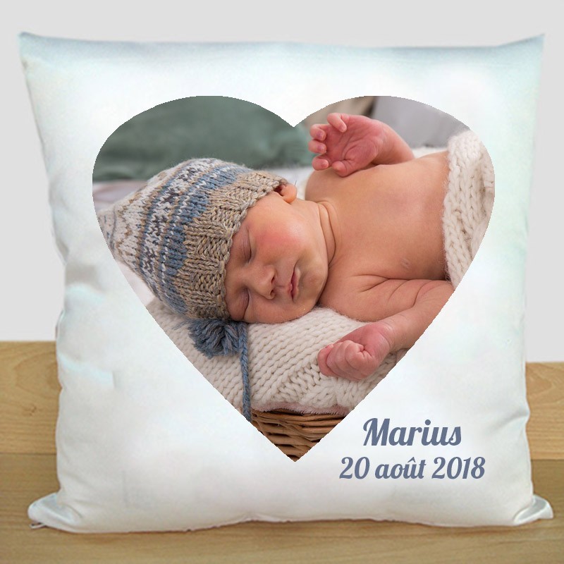 Personnalisé coussin pour bébé Fille ou garçon avec Les données de la  Naissance Nom Date Idée cadeau pour une naissance Oreiller Bébé Princesse  [095]