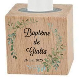 bougeoir baptême personnalisé