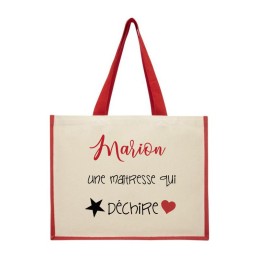 Sac Jute rouge Cadeau maîtresse