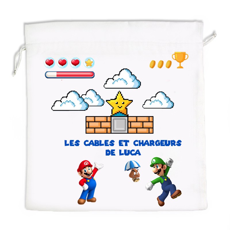 Sac rangement Mario Bros Sac rangement Mario Bros