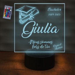 Trophée lampe led personnalisé
