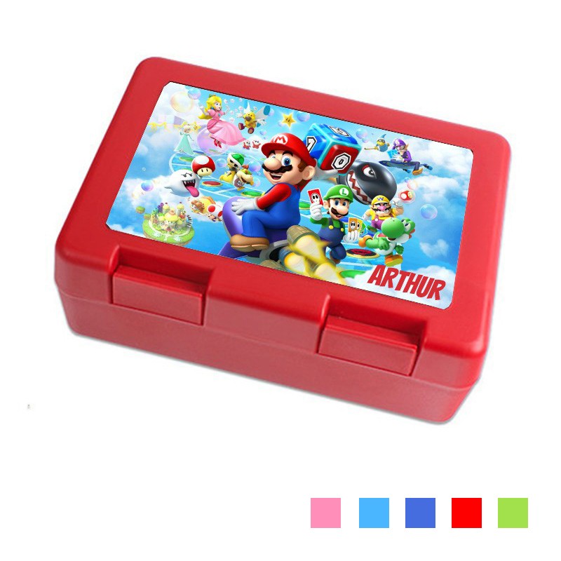 Boite à gouter Mario personnalisée Boite à gouter Mario personnalisée