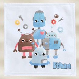 Serviette de cantine personnalisée Robots