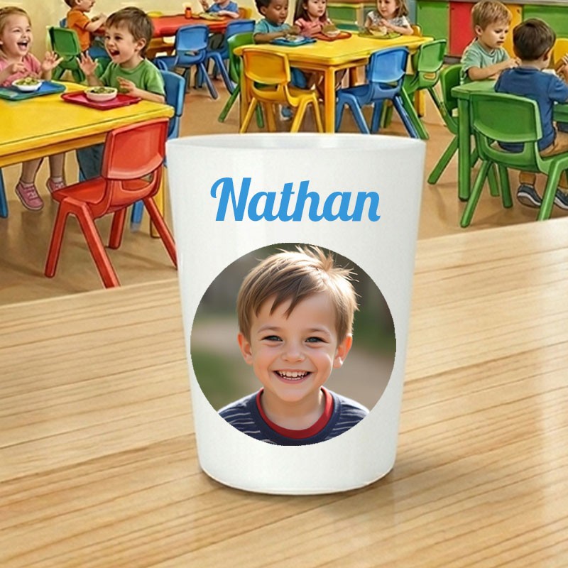 Gobelet enfant personnalisé avec photo et prénom
