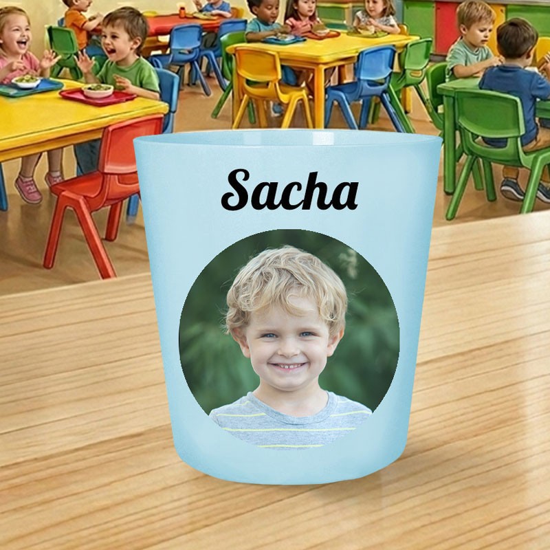 Gobelet enfant personnalisé avec photo et prénom