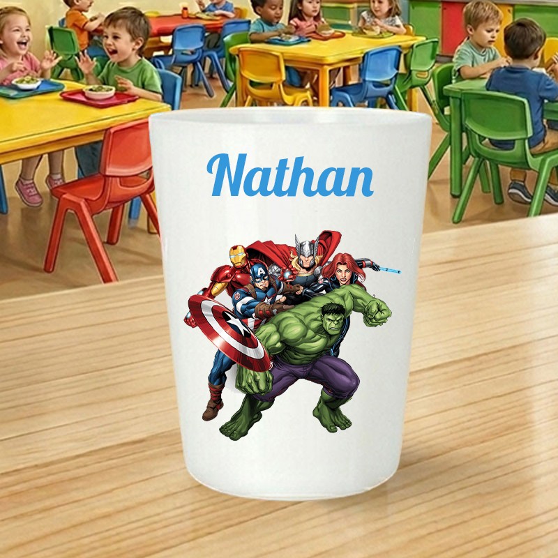 Gobelet enfant personnalisé Avengers avec prénom