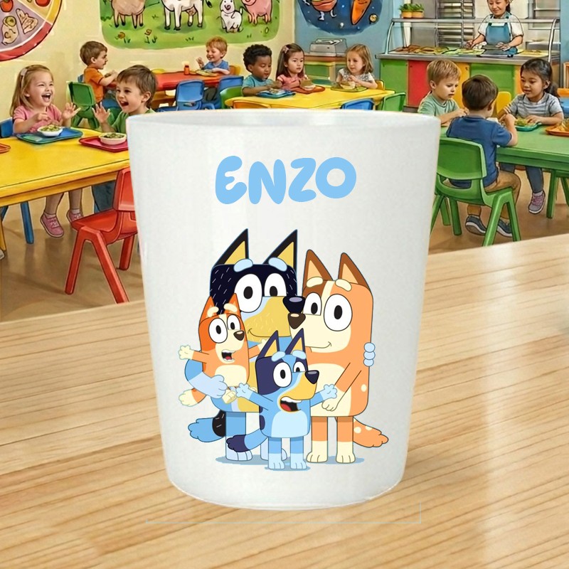 Gobelet enfant personnalisé Bluey - Verre scolaire