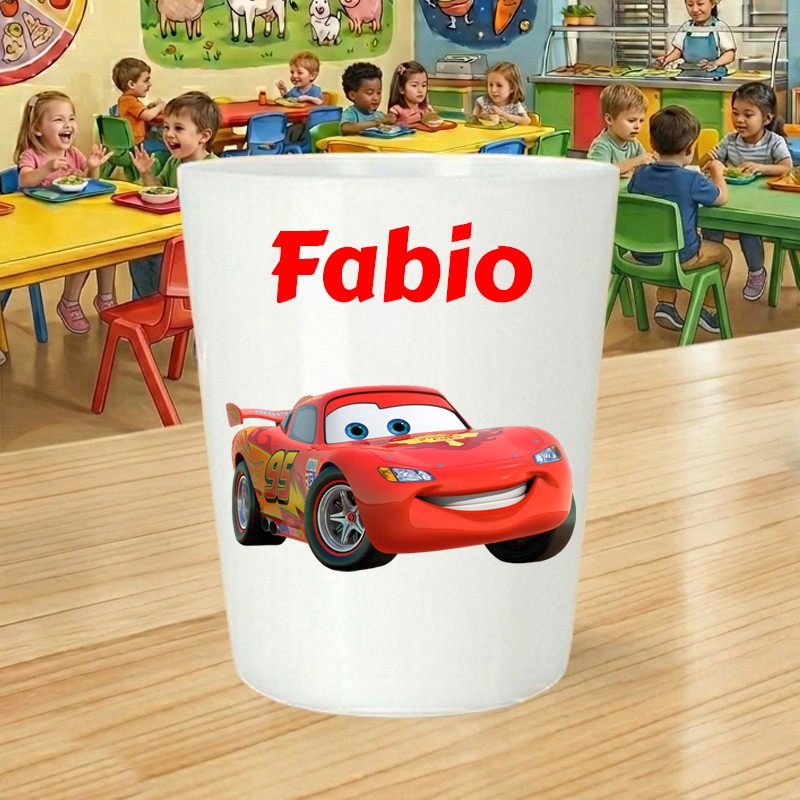 Gobelet enfant personnalisé Cars avec prénom