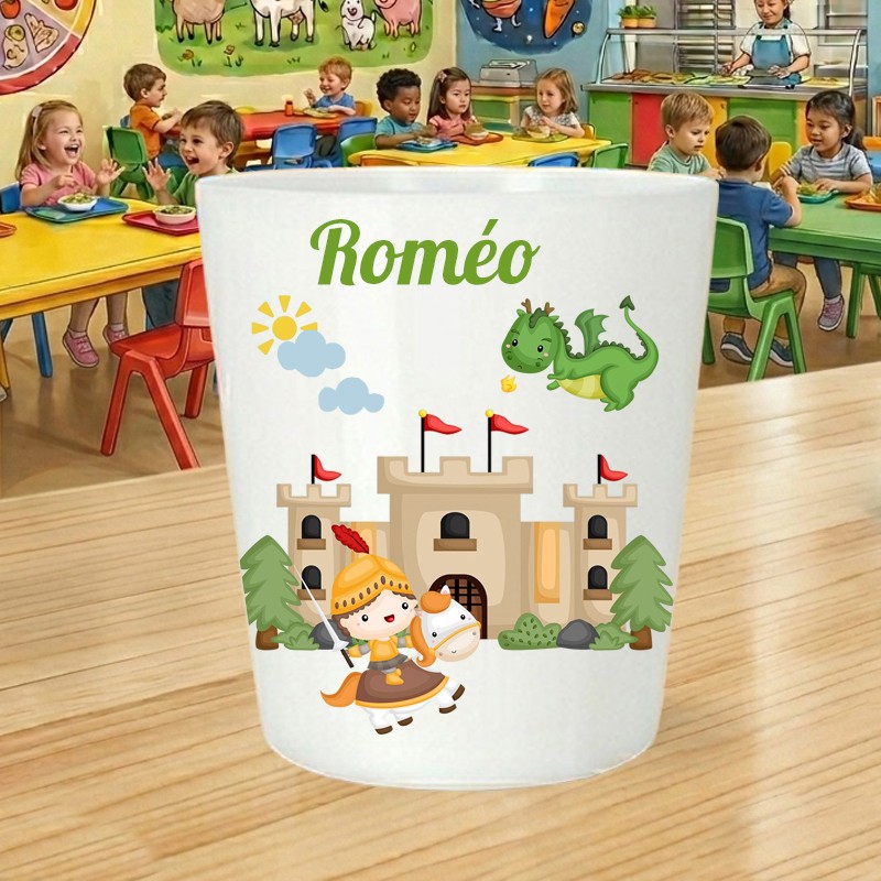 Gobelet enfant personnalisé avec prénom - Verre cantine