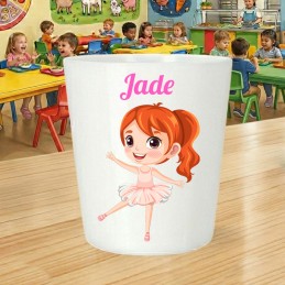 Gobelet enfant personnalisé danse - Verre cantine avec prénom
