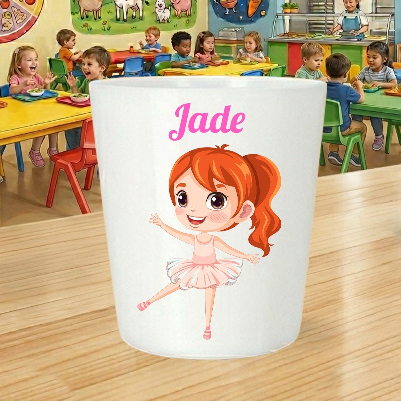 Gobelet enfant personnalisé danse - Verre cantine avec prénom