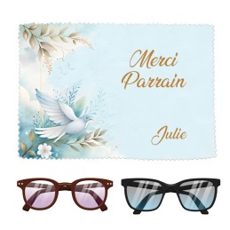 cadeau parrain - essuie à lunettes personnalisé