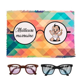Cadeau marraine - Essuie à lunettes personnalisé