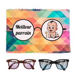 Cadeau parrain - Essuie à lunettes personnalisé