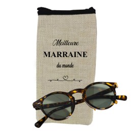 Cadeau marraine - Étui à lunettes personnalisé