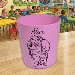 Gobelet enfant personnalisé Pat Patrouille Stella - Verre scolaire prénom