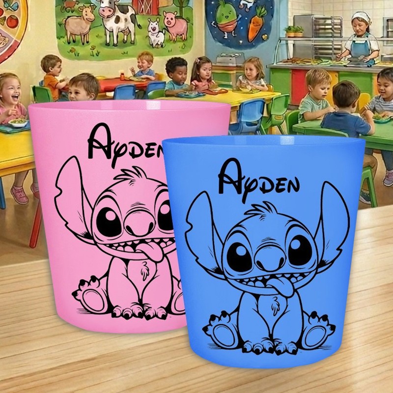 Gobelet enfant personnalisé Stitch - Verre maternelle avec prénom
