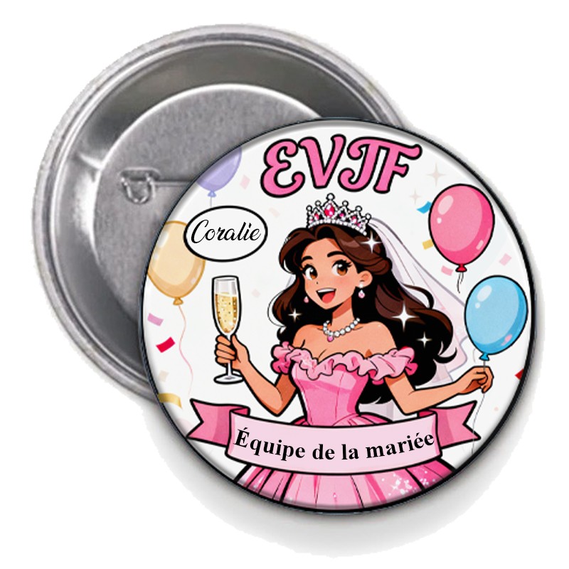 Badge EVJF personnalisé