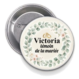Badge mariage invités personnalisé