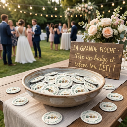 Badge mariage personnalisé