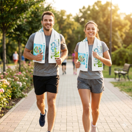 Serviette rafraîchissante personnalisée