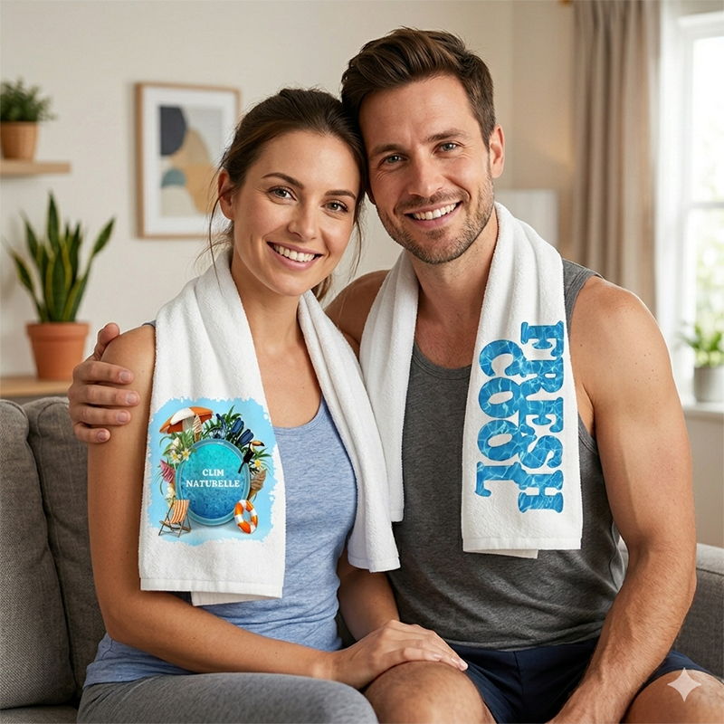 Serviette tissu refroidissant