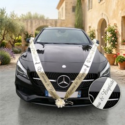 Décoration voiture mariage personnalisée