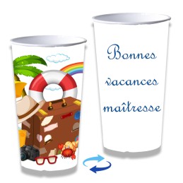 Gobelet personnalisable maîtresse en vacances