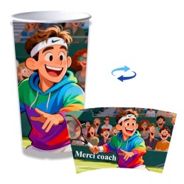 cadeau de remerciement gobelet coach tennis