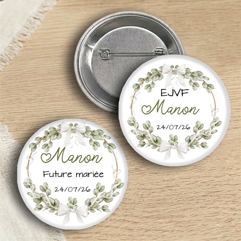 Badge EVJF personnalisé bohème