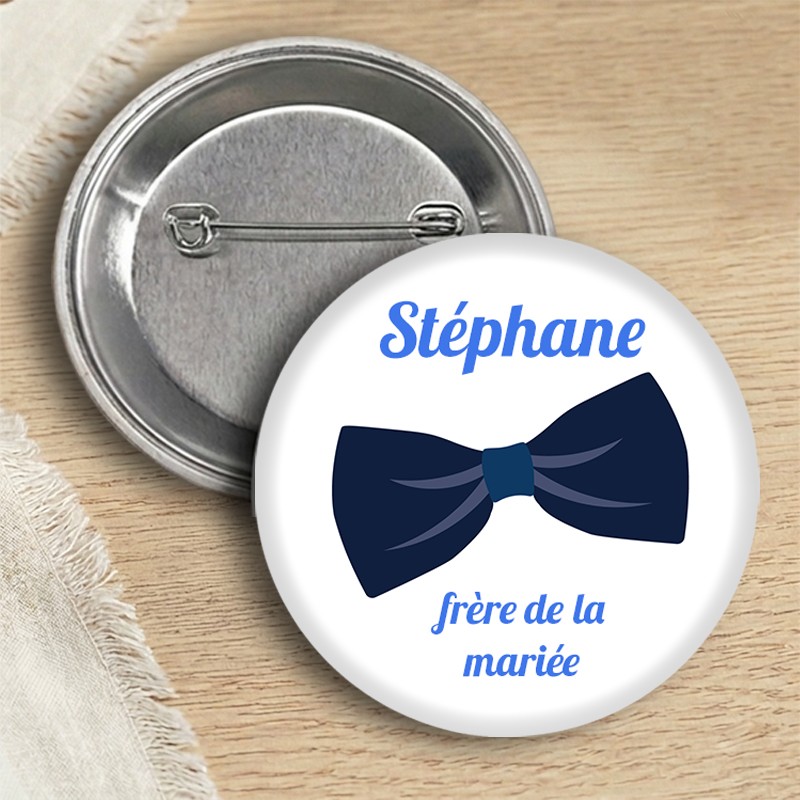 Badge mariage personnalisé - Cravate