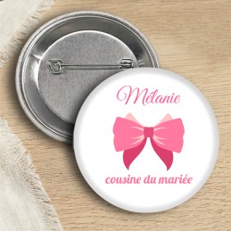Badge mariage personnalisé - cadeau invité