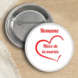 Badge mariage personnalisé - Badge prénom