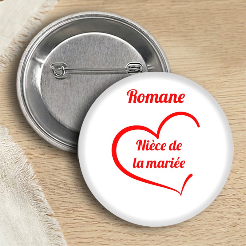 Badge mariage personnalisé - Badge prénom