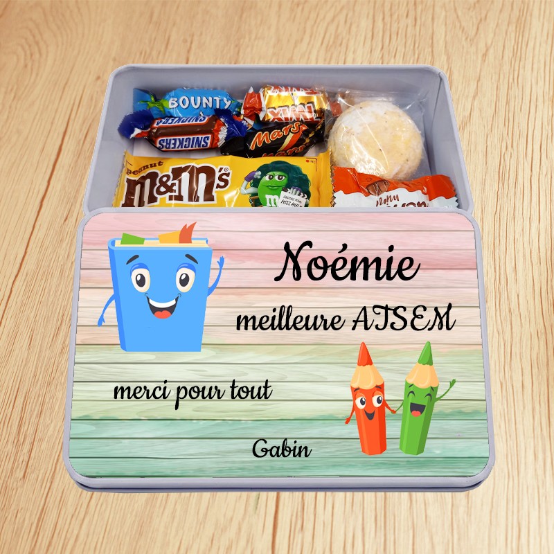 Boîte à bonbons personnalisé - Cadeau ATSEM