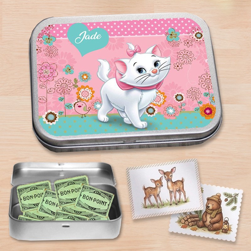 Boite à bon points personnalisée chat Disney