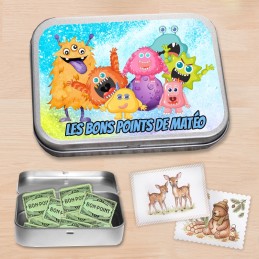 Boite à bon points personnalisée - Boite à images prénom