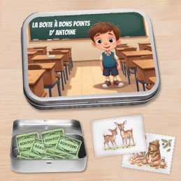 Boite à bon points personnalisée - Boite à image prénom