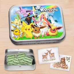 Boite à bons points Pokemon personnalisée - Boite à images prénom